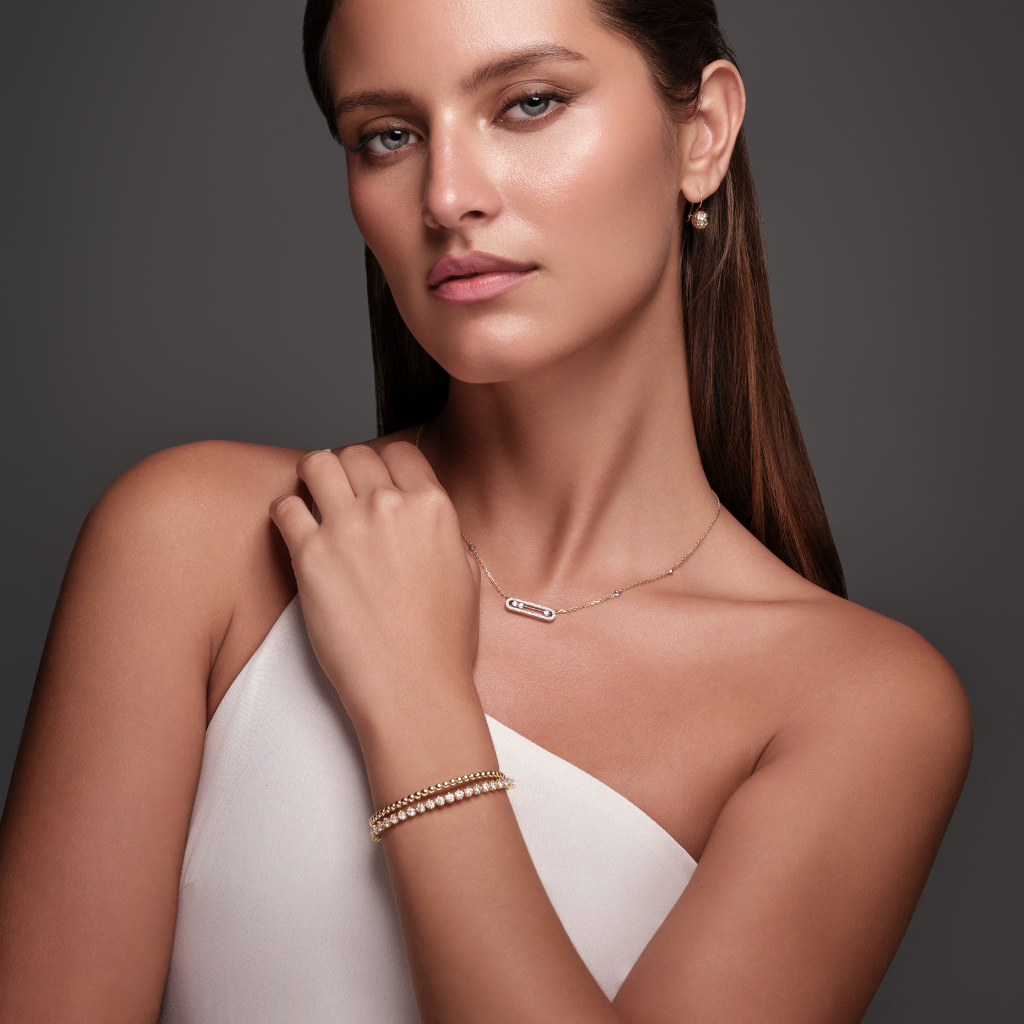 INFINITY DOUBLE ROW GOLD BEADED FLEXIBLE BANGLE – Infinity Jewelry